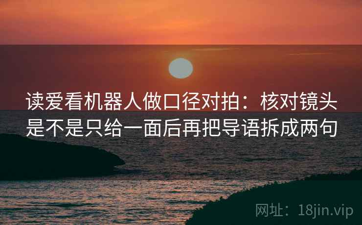 读爱看机器人做口径对拍：核对镜头是不是只给一面后再把导语拆成两句