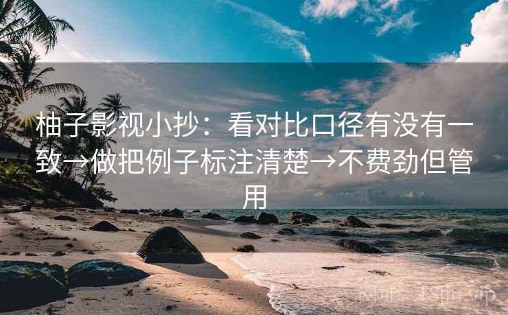 柚子影视小抄:看对比口径有没有一致→做把例子标注清楚→不费劲但管用 柚子影视小抄:看对比口径有没有一致→做把例子标注清楚→不费劲但管用